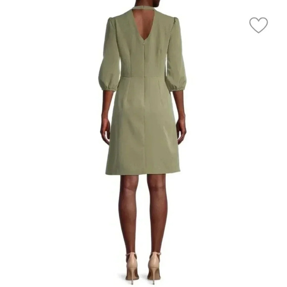 Nanette Lepore women's Keyhole Fit and Flare Olive Dress size 6 NWT - Picture 2 of 13